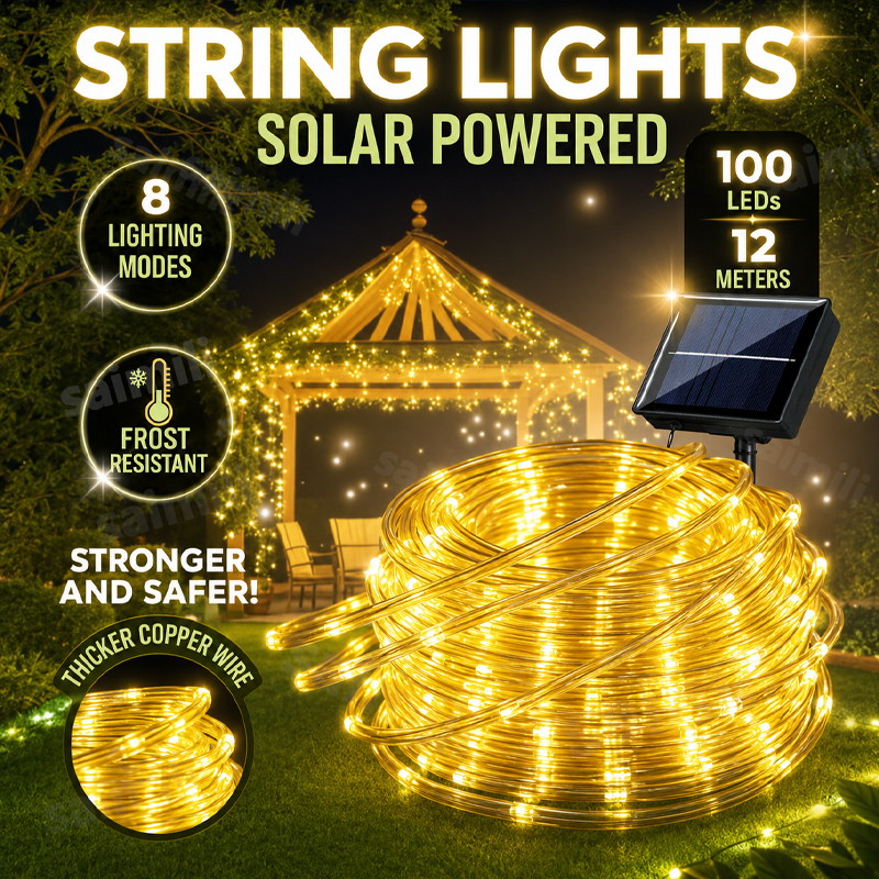 Renewable Energy Solar - LED String Lights Garden Outdoor Solar