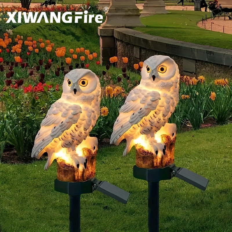 Renewable Energy Solar - Solar Owl Statue Garden Light LED