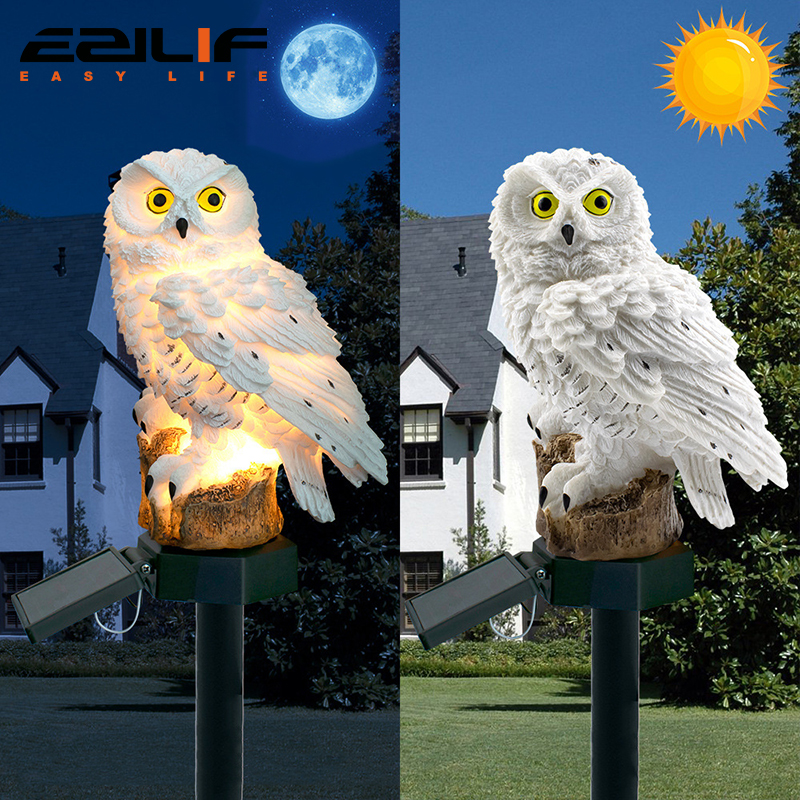 Solar light owl animal sculptu - Renewable Energy Solar avis et prix