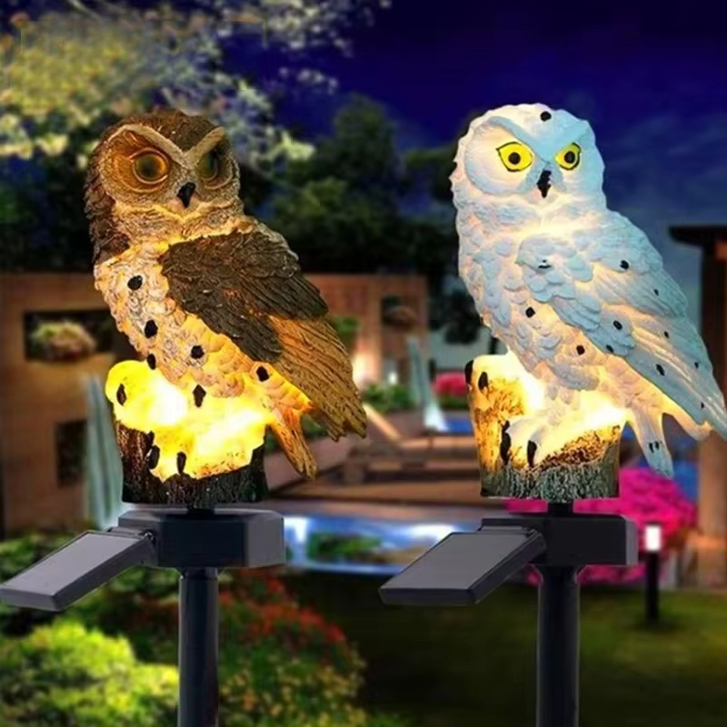 Solar light owl animal sculptu - Renewable Energy Solar avis et prix