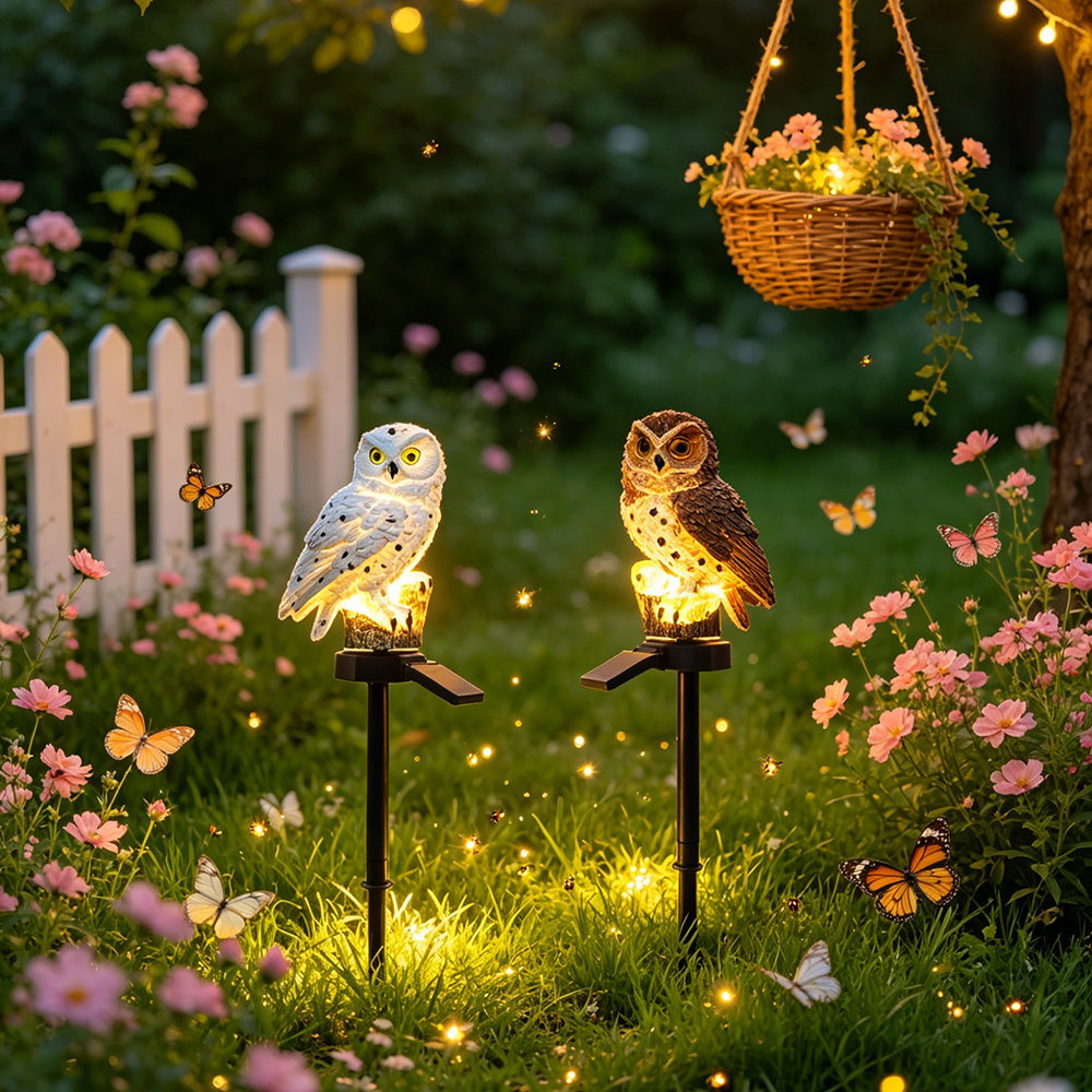 Owl Solar Light, Resin Owl Gro - Renewable Energy Solar avis et prix