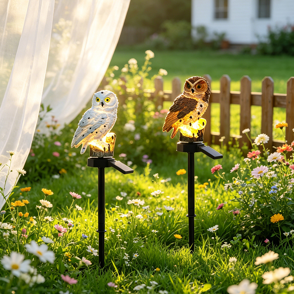 Owl Solar Light, Resin Owl Gro - Renewable Energy Solar avis et prix