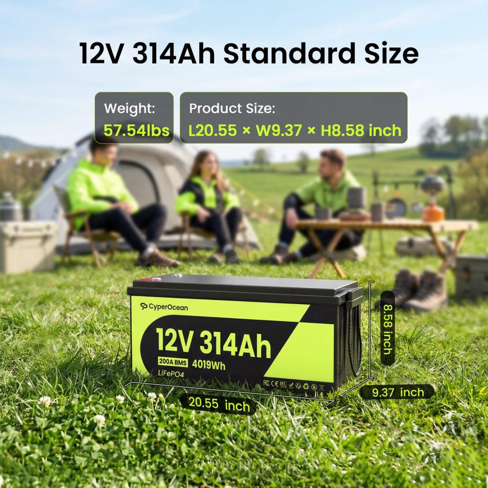 CyperOcean 2 Packs 12V 314Ah L - Renewable Energy House avis et prix