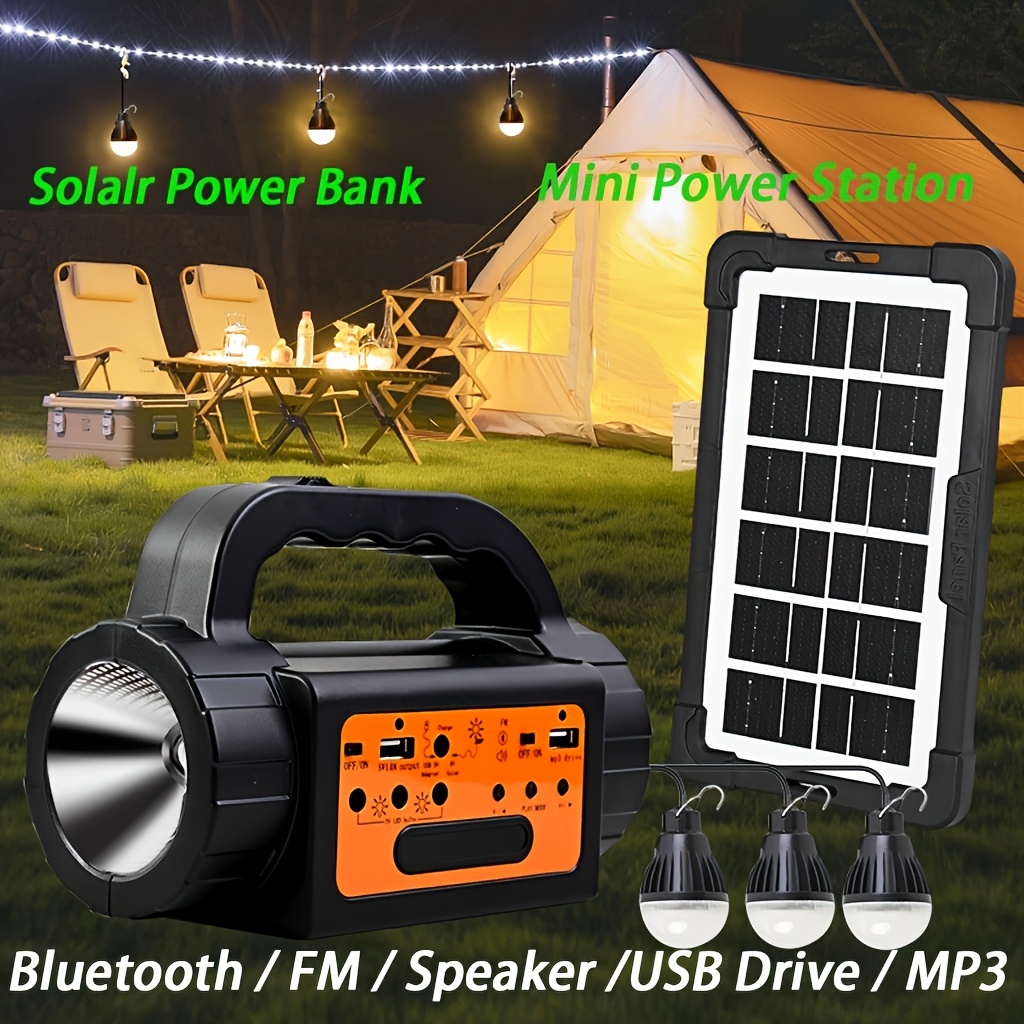 Solar Rechargeable Camping Lig - Portable Power Station avis et prix