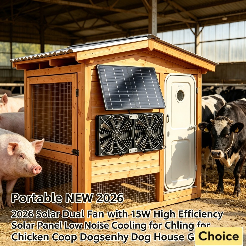 200CFM Solar Powered Dual Fan  - Renewable Energy House avis et prix