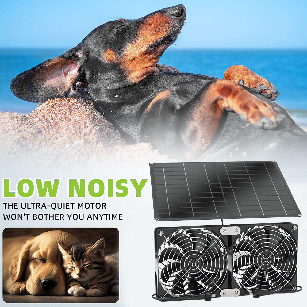 200CFM Solar Powered Dual Fan  - Renewable Energy House avis et prix